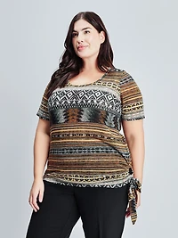 Short-sleeve semi-fitted t-shirt