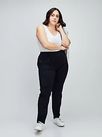 Straight semi-fitted pull-on pant - Petite