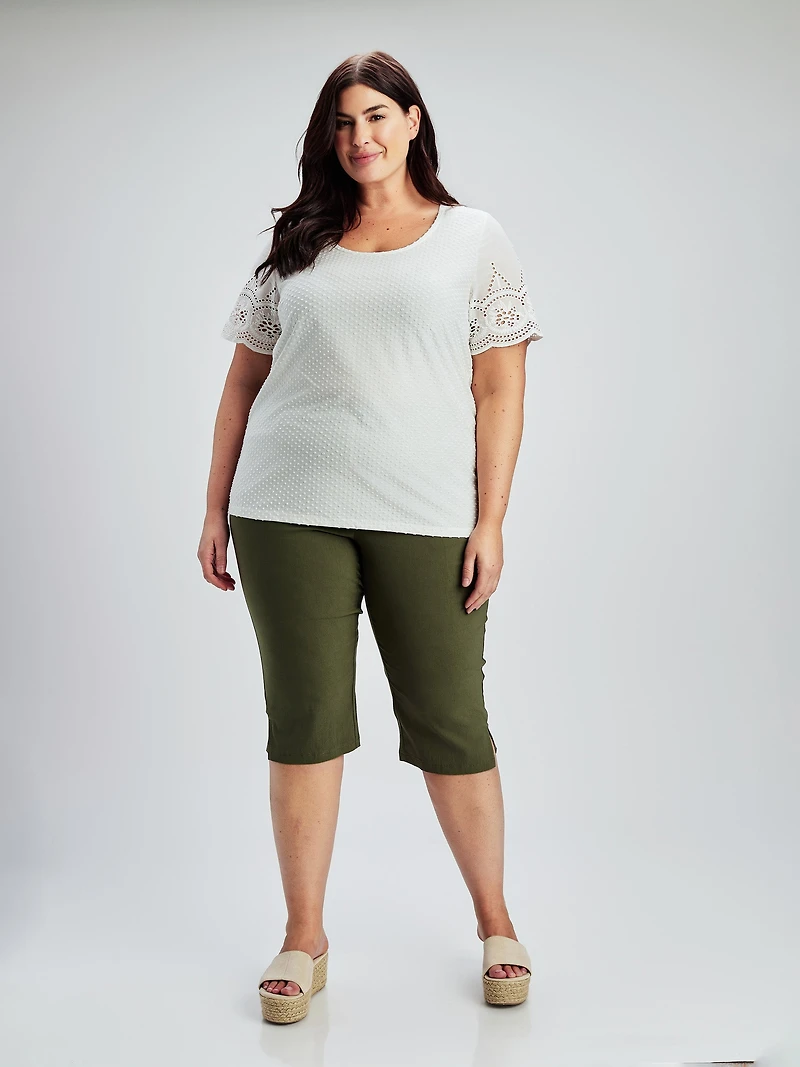 Short-sleeve semi-fitted t-shirt