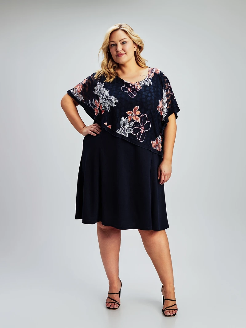 Robe midi évasée en tricot