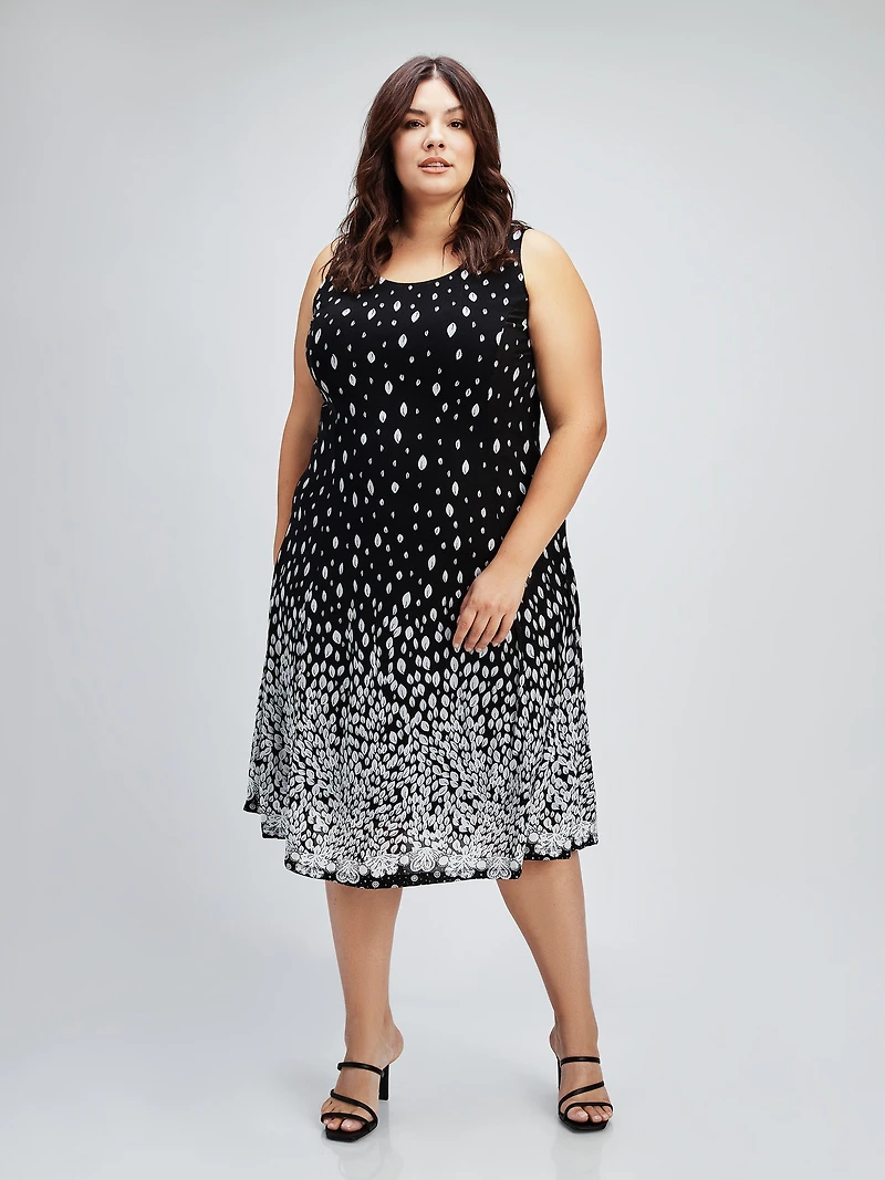 Robe mi-mollet ligne A en tricot