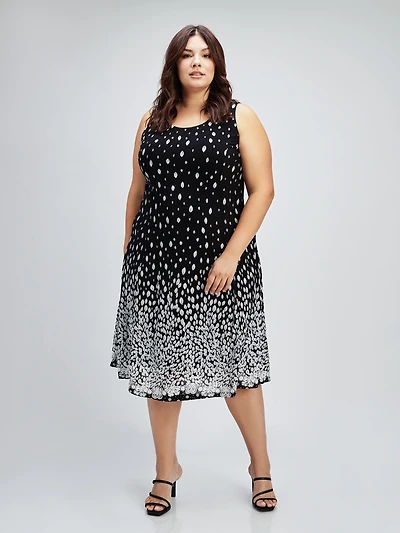 Robe mi-mollet ligne A en tricot