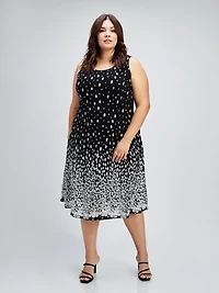 Robe mi-mollet ligne A en tricot