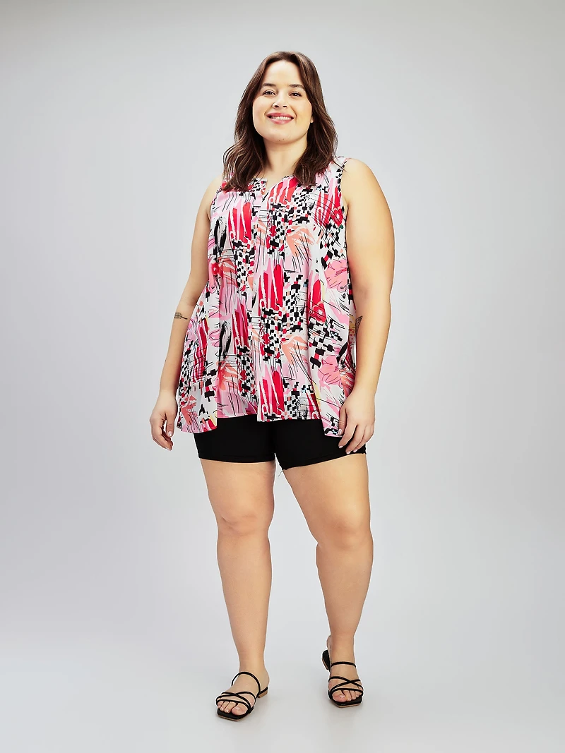 Tunique sans manches évasée