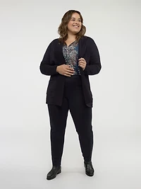 Cardigan en tricot ouvert ample à manches longues