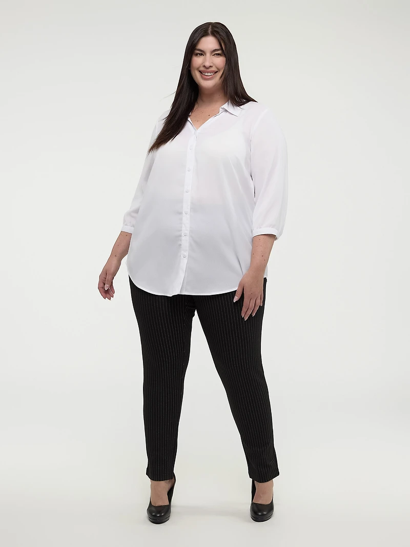 Blouse à manches 3/4 avec boutons