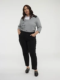 Straight fitted pull-on pant - Petite