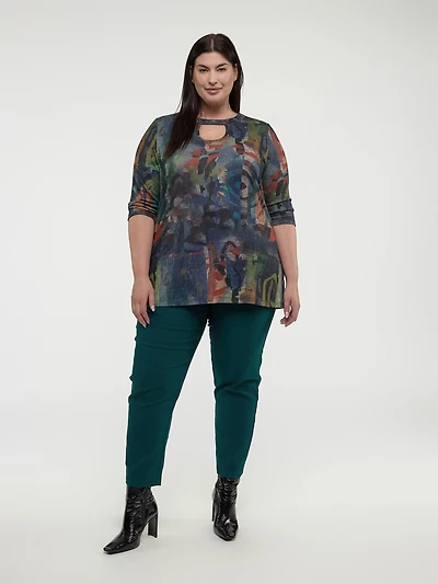 Straight fitted pull-on pant - Petite