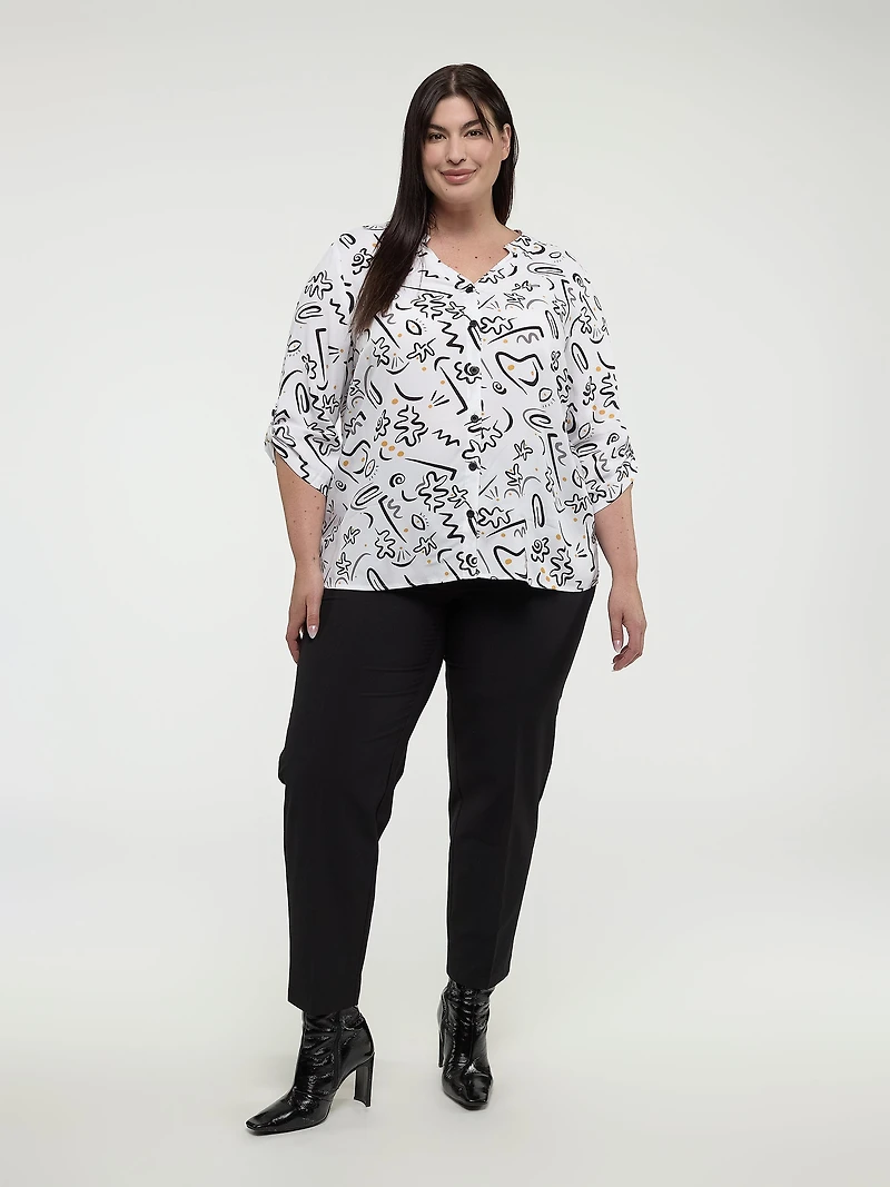 Straight pull-on dress pant  - Petite