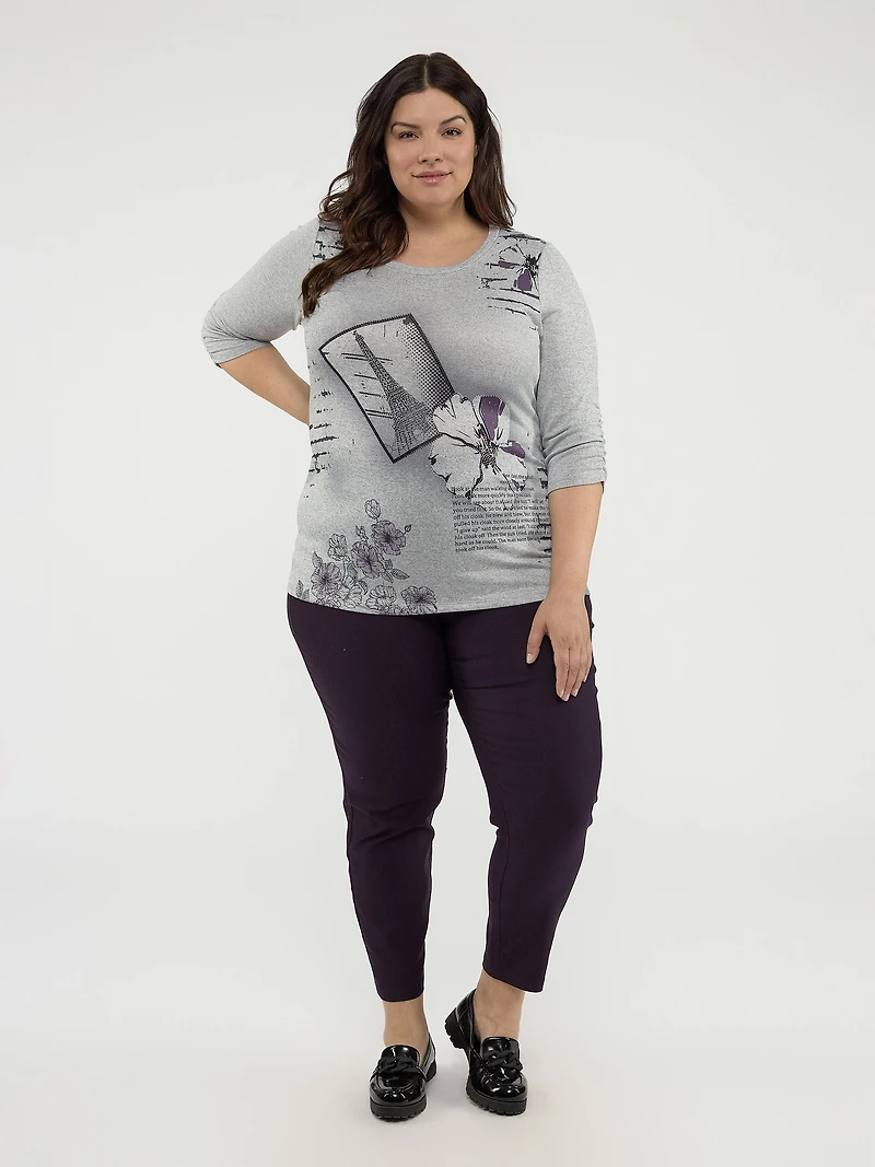 T-shirt à manches 3/4