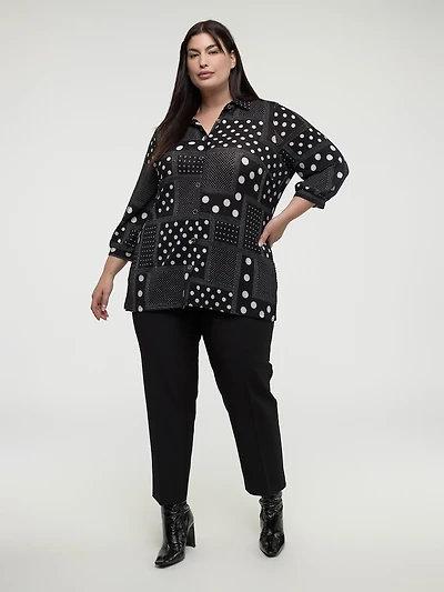 Blouse à manches 3/4 avec boutons