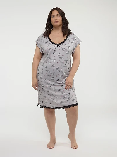 Robe de nuit droite