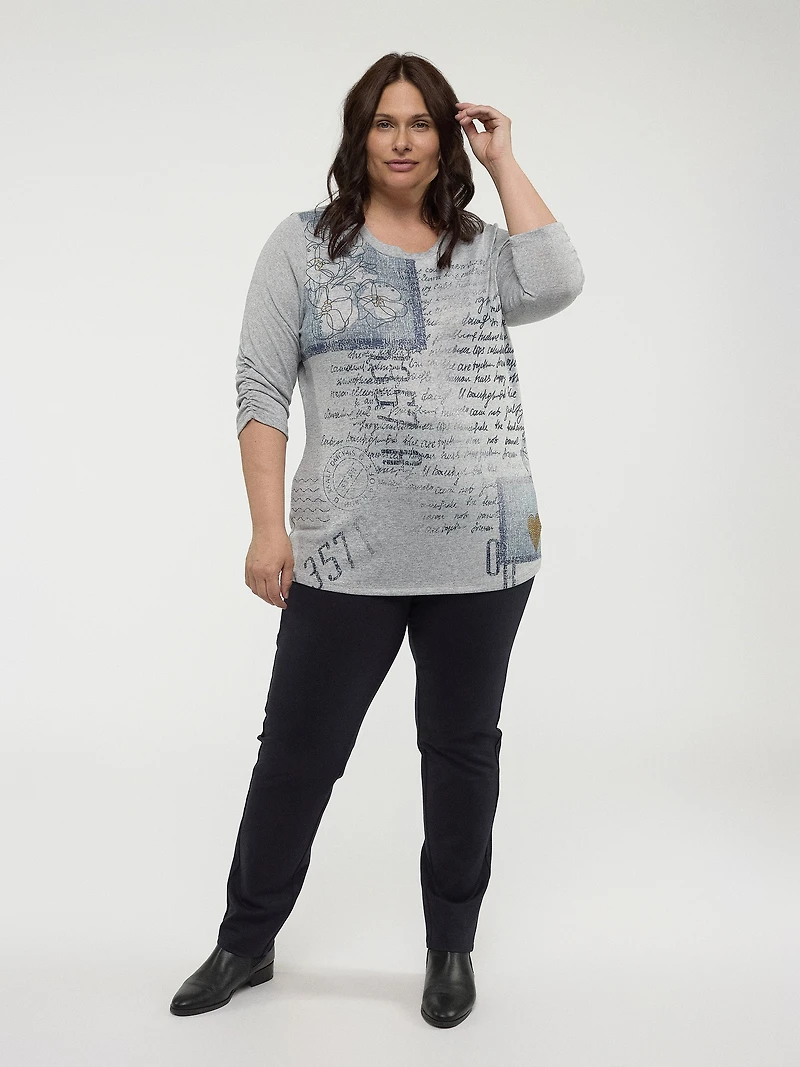 T-shirt à manches 3/4