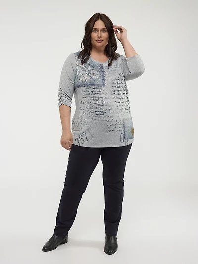 T-shirt à manches 3/4