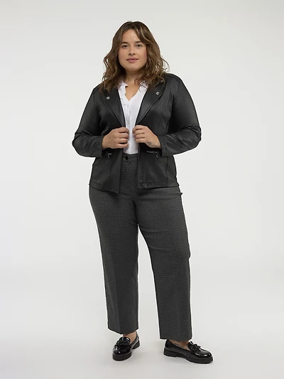 Cropped semi-fitted blazer