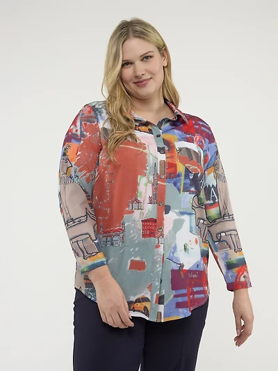 Blouse à manches longues avec boutons