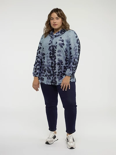 3/4-sleeve semi-fitted tunic