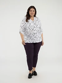 Blouse à manches 3/4 avec boutons
