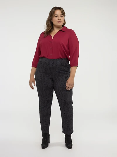 Straight semi-fitted pull-on pant - Petite