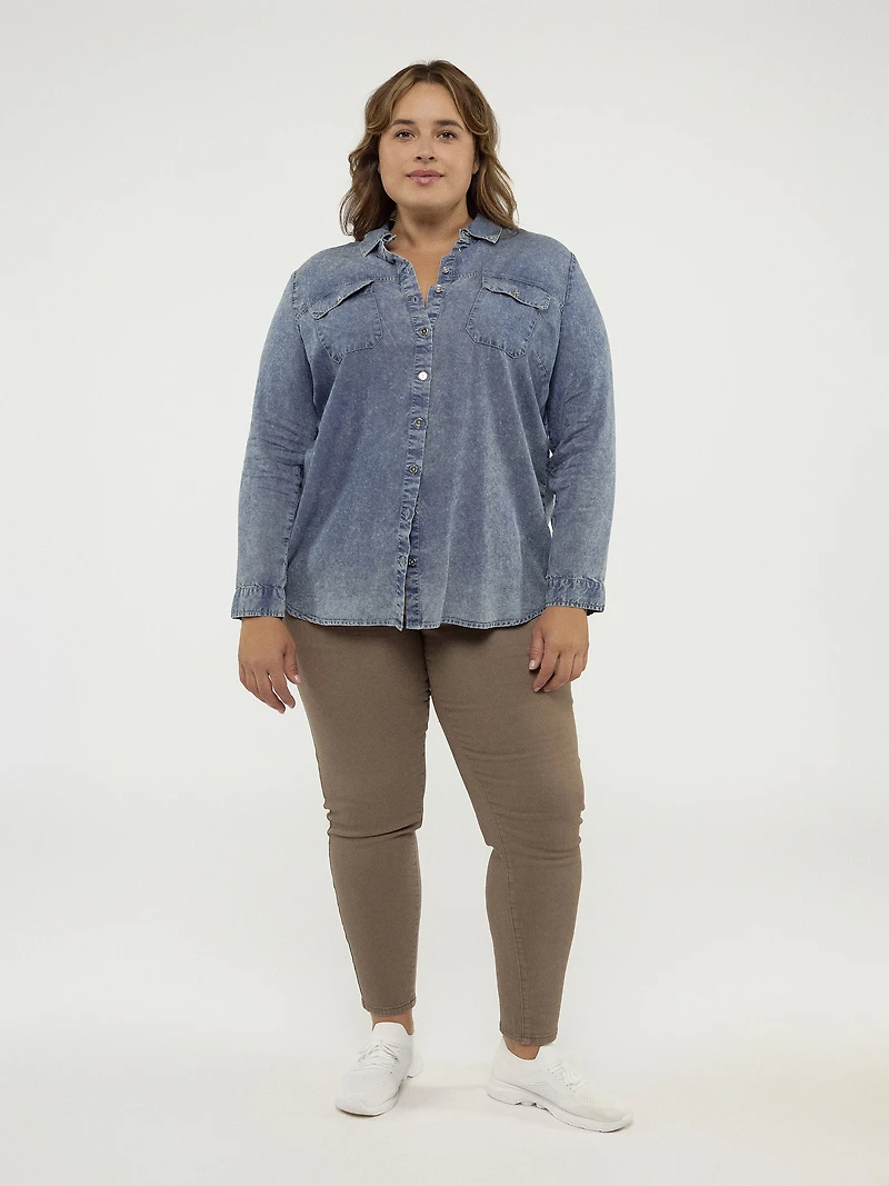 Blouse à manches longues avec boutons