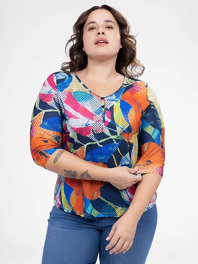 T-shirt à manches 3/4