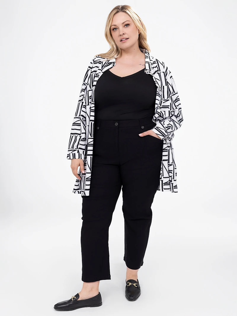 Semi-fitted straight pant