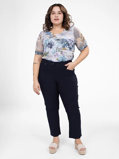 Semi-fitted straight pant