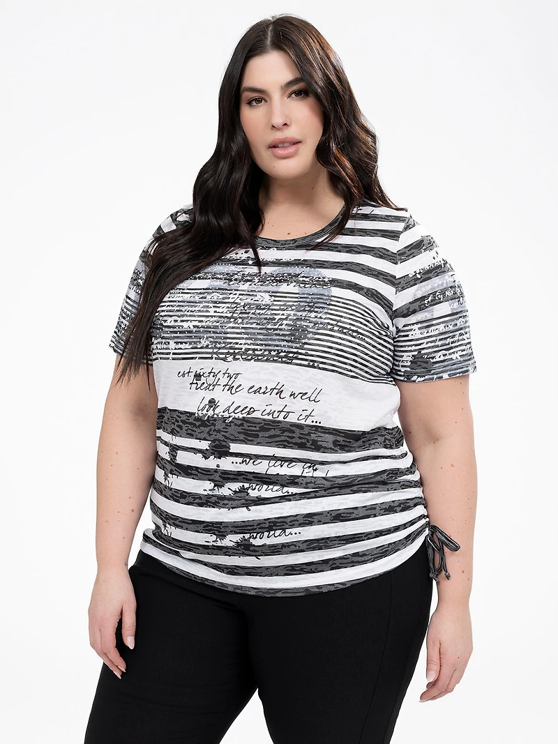 Short-sleeve semi-fitted t-shirt