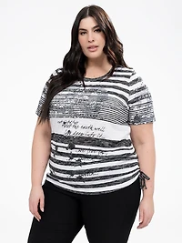 Short-sleeve semi-fitted t-shirt