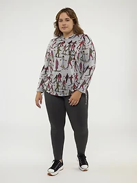 Long-sleeve semi-fitted t-shirt