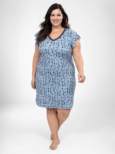 Robe de nuit droite