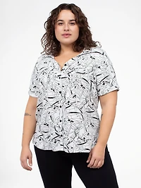 Blouse à manches courtes avec boutons