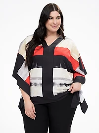 3/4-sleeve loose tunic