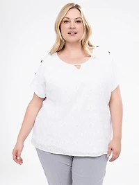 Tunique évasée à manches courtes