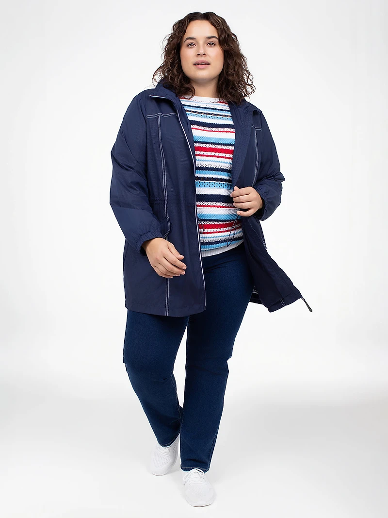Long manteau semi ajusté