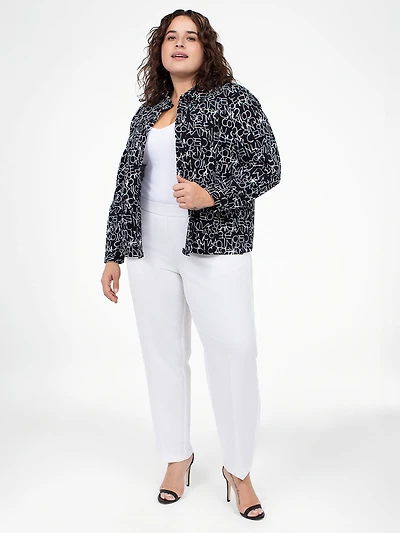 Pantalon habillé droit à enfiler - Petite