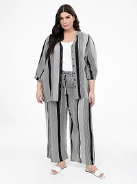 Pantalon droit décontracté à enfiler - Petite