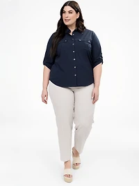 Blouse à manches 3/4 avec boutons