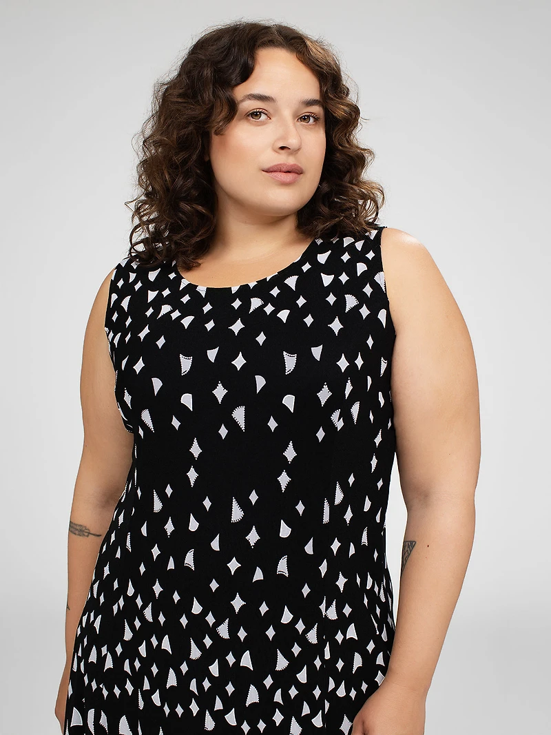 Maxi straight knit dress
