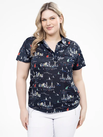 Short-sleeve semi-fitted t-shirt