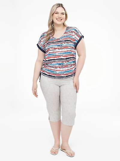 Short-sleeve semi-fitted t-shirt