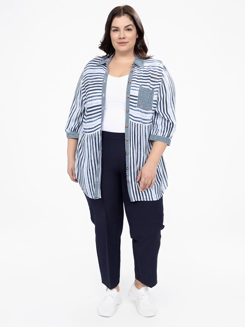 Blouse à manches 3/4 avec boutons