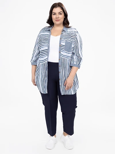 Blouse à manches 3/4 avec boutons