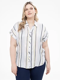 Blouse à manches courtes avec boutons