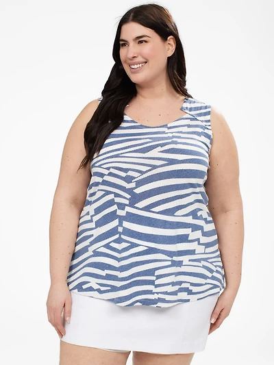 Sleeveless flared tunic