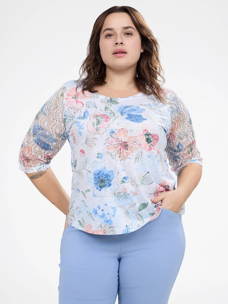 T-shirt à manches 3/4