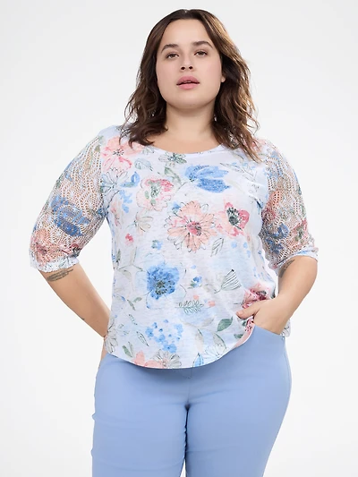 T-shirt à manches 3/4
