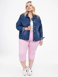 Veste en denim ajustée à manches longues