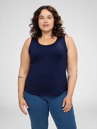Semi-fitted tank top