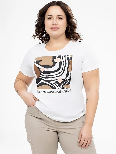 Short-sleeve semi-fitted t-shirt